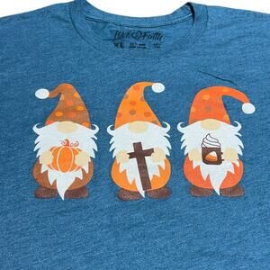 Love Faith Fall Gnomes t-shirt women's size xl